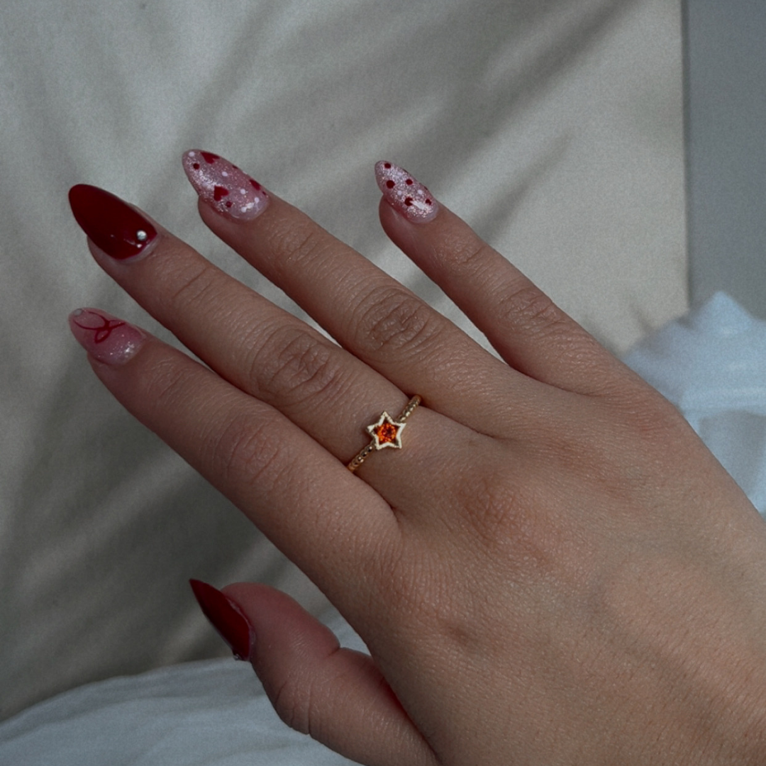 Anillo Estrella Roja Ajustable